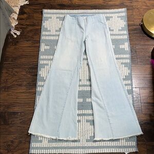 Free People Light Blue Wide Leg Jeans